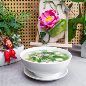 Canh cải xanh nấm gừng